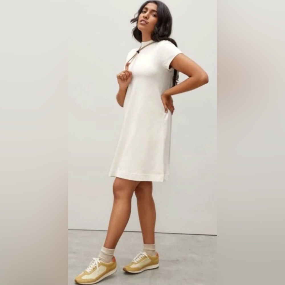 Everlane The Weekend Swing Dress in Bone SZ SM